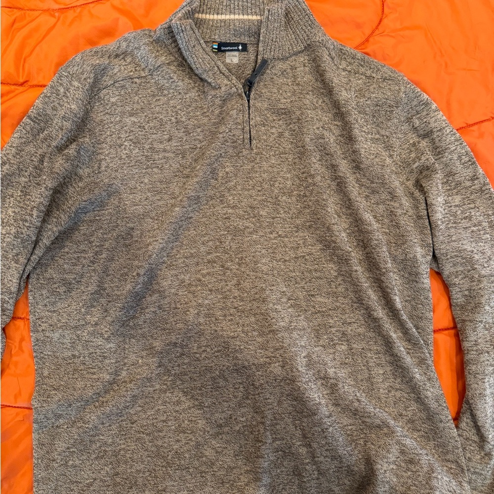 Smartwool Brown Quarter-Zip Sweater